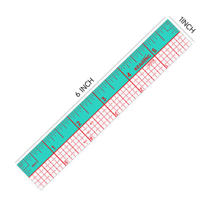 Kearing® 6001B Dual-Color Non-Slip Pattern Grading Ruler 1"×6" 6001B