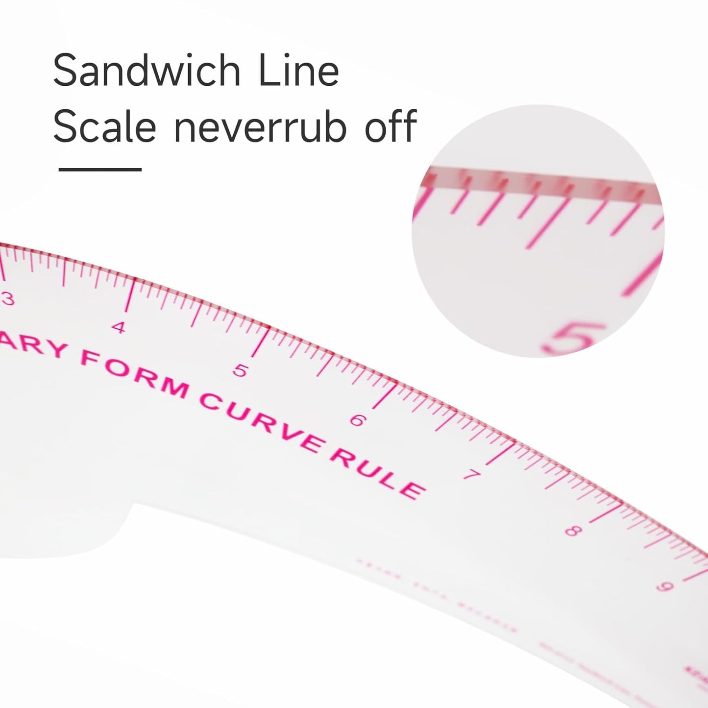 Vary Form Curve Ruler for Sewing, Pattern Making, French Curve Ruler Clear