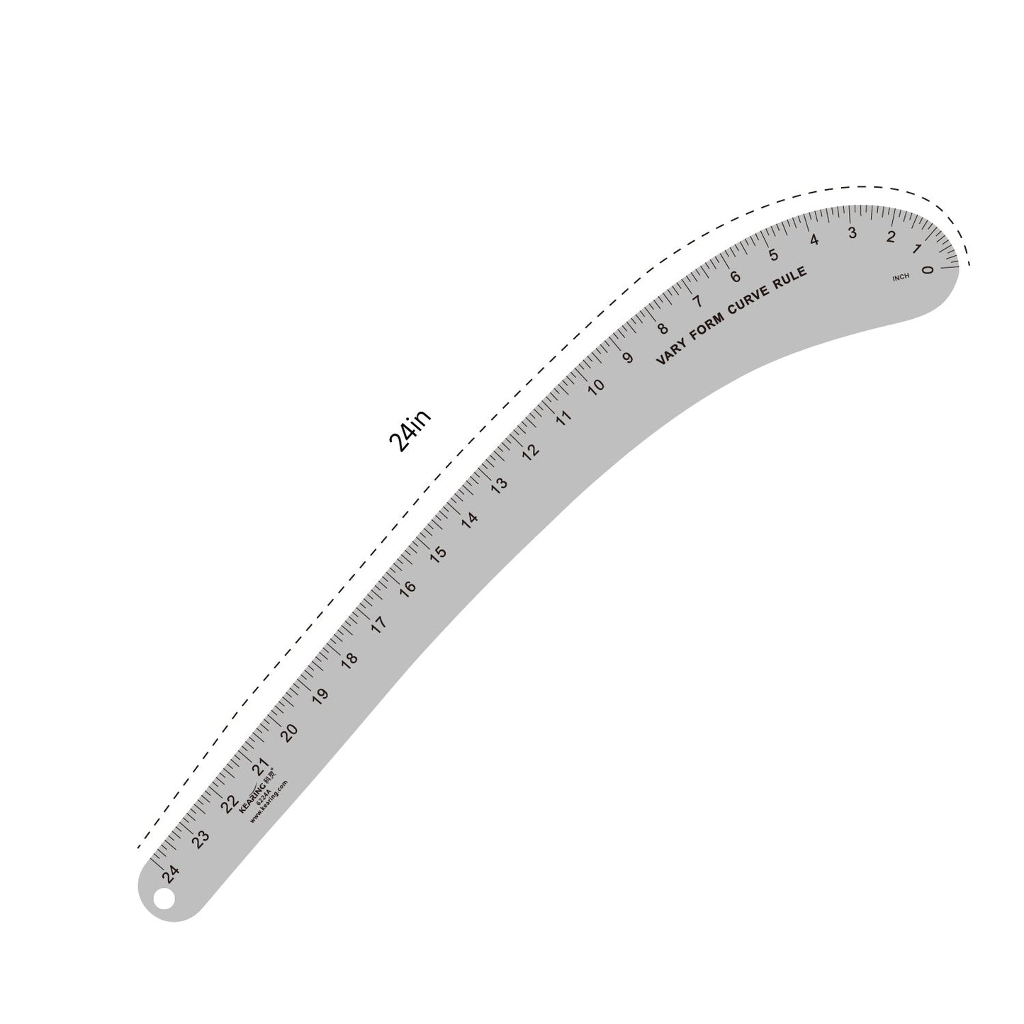 Kearing® 6224A 24″ Aluminium Vary Form Curve Ruler – Professional Pattern Making Tool