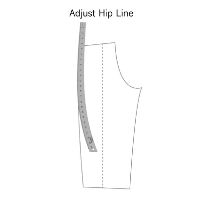 Hip Curve Ruler, Heavy Duty Aluminum 24"