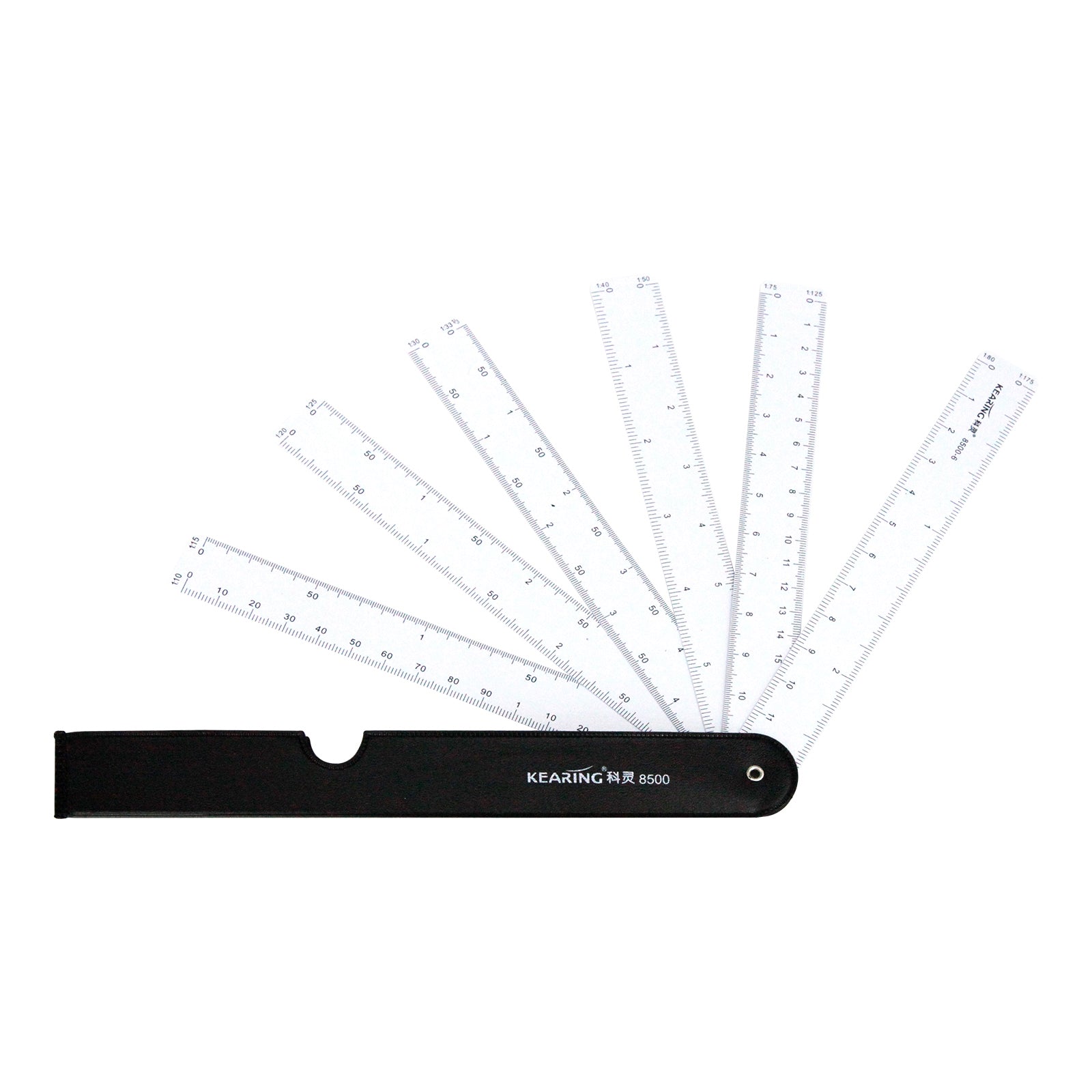 Salmo Fan Ruler Fan-Shaped Plastic Scale Ruler – Multi-Scale Drafting & Measuring Tool