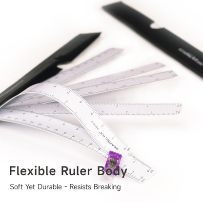 Fan-Shaped Plastic Scale Ruler – Multi-Scale Drafting & Measuring Tool
