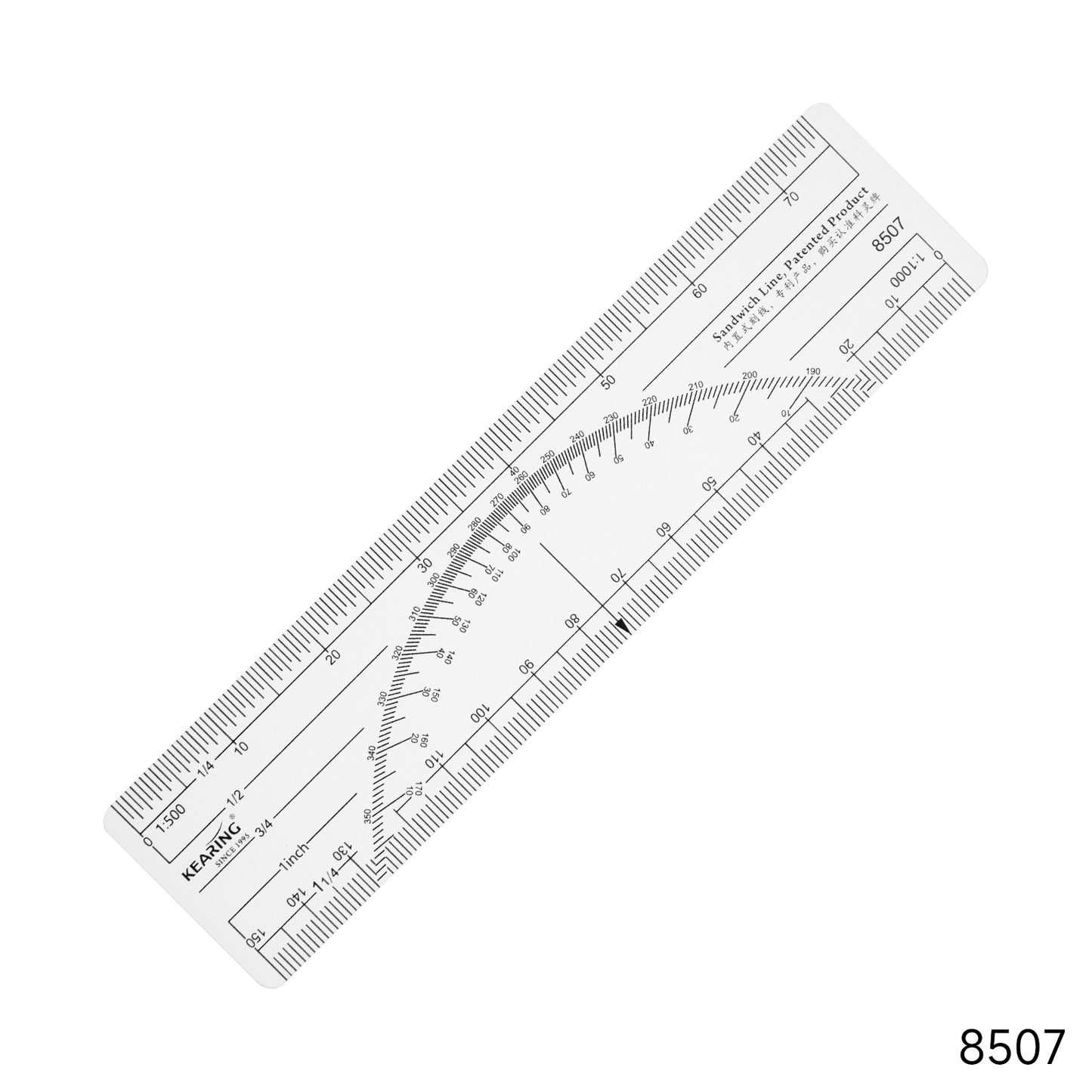 Plastic Scale Ruler 1.2mm Thick – Dual Scale Drafting & Architectural Ruler - 6" / 15cm