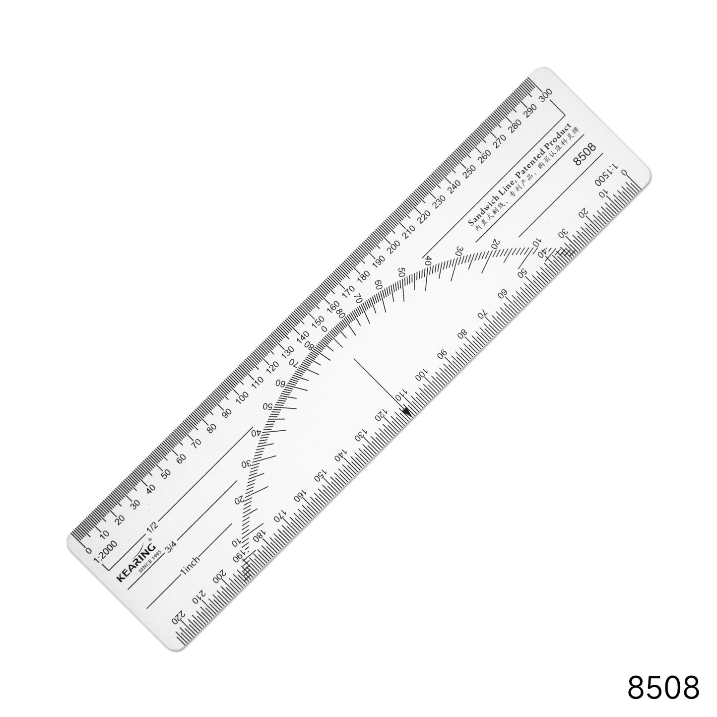 Plastic Scale Ruler 1.2mm Thick – Dual Scale Drafting & Architectural Ruler - 6" / 15cm