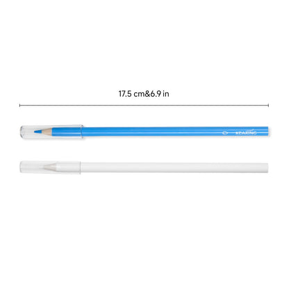 Kearing® CP-BW Tailors Chalk Pencils Combo, White & Blue Sewing Marking Pencils for Quilting & Embroidery