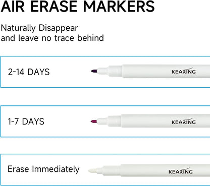 Air Erasable Pen Set for Fabric Pink or Violet, 12 Pack
