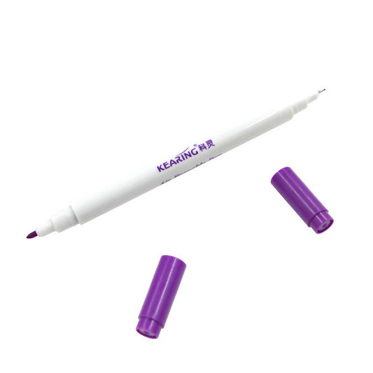 Dual Tip Air Erasable Pen Violet - 1 mm Bold Tip & 0.5 mm Fine Tip - 12 Pack