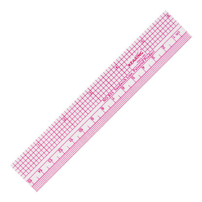 Clear Sewing Graph Ruler, Dual Imperial and Metric Markings