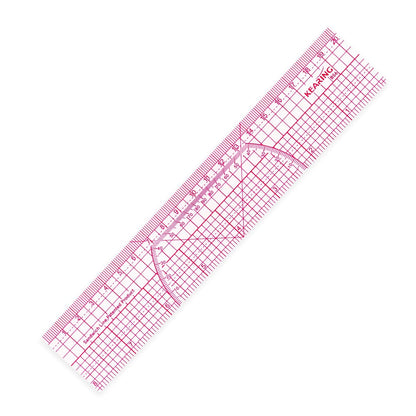 Clear Sewing Graph Ruler, Dual Imperial and Metric Markings