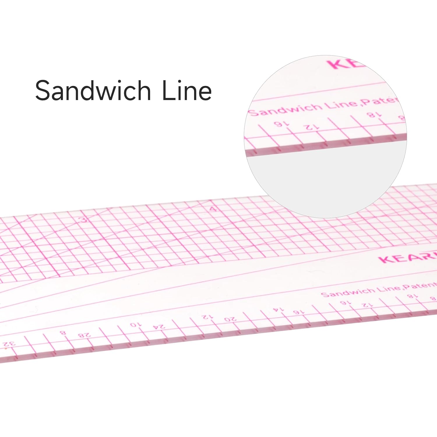 Pattern Grading Sewing Ruler, Dual Imperial and Metric Markings