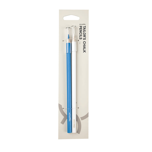 White & Blue Tailor's Chalk Marking Pencils – 2 Pack