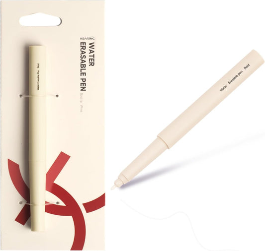 White Water Erasable Marking Pen for Fabric, Smooth Touch Disappearing Ink
