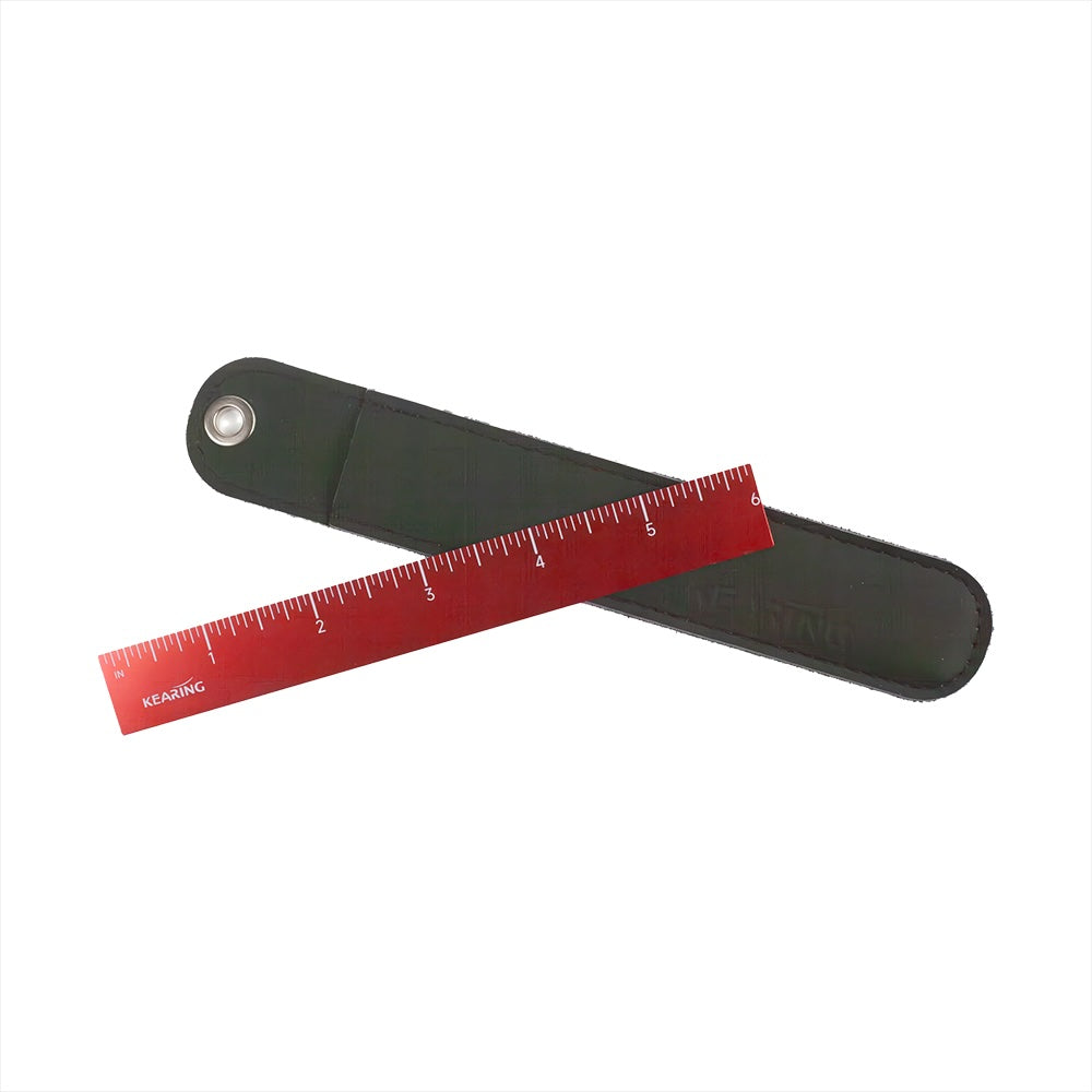 Mini Aluminum Pocket Ruler Red – 15 cm / 6 inch Dual-Scale Measuring Tool