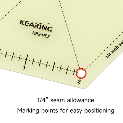 Hot Hem Ruler Template Set 5 Piece, Patented Heat Resistant Non-Slip