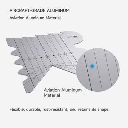 Aluminum Cutting Edge Ruler - Stainless Steel Cutting Ruler for Cutting and Sealing Fabric Ribbons, Perfect for Quilting and Crafting