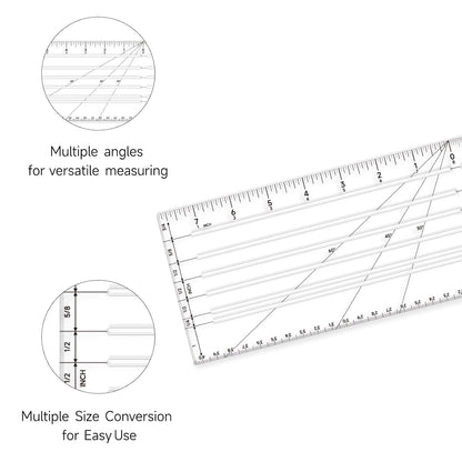 Clear Plastic Zero Centering Ruler, Sewing & Quilting Ruler