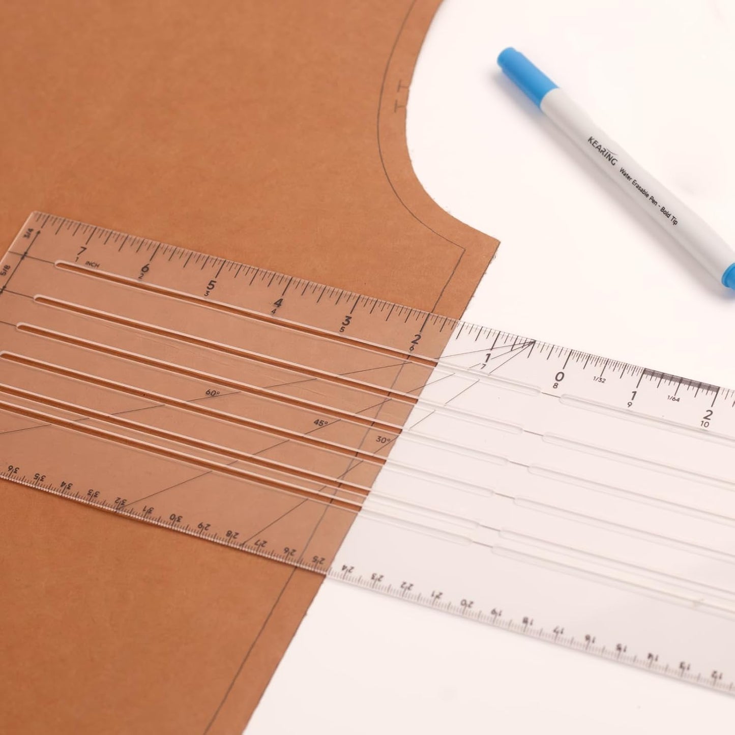 Clear Plastic Zero Centering Ruler, Sewing & Quilting Ruler