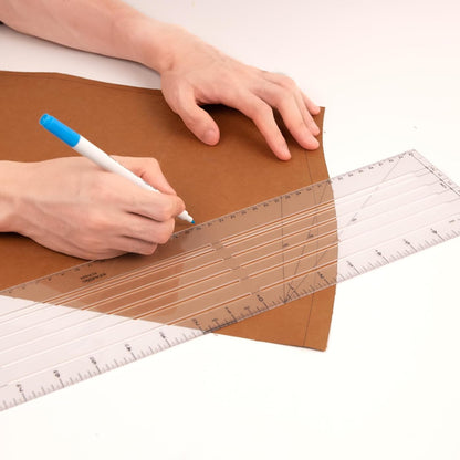 Clear Plastic Zero Centering Ruler, Sewing & Quilting Ruler