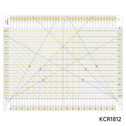 Large Slotted Quilting Ruler, Non-Slip Stripology Acrylic Ruler, 6.5" or 18.5"