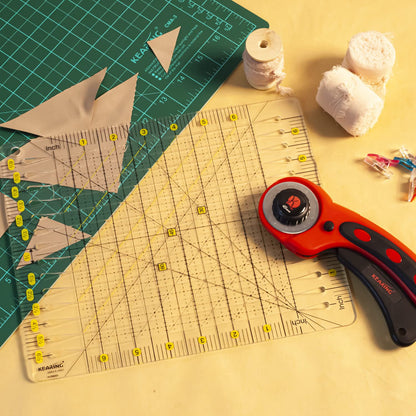 Large Slotted Quilting Ruler, Non-Slip Stripology Acrylic Ruler, 6.5" or 18.5"