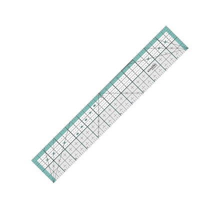 Kearing Quilting Ruler with Metal Edge – Non-Slip Acrylic Sewing Ruler for Fabric Cutting, 12", 18" or 24"