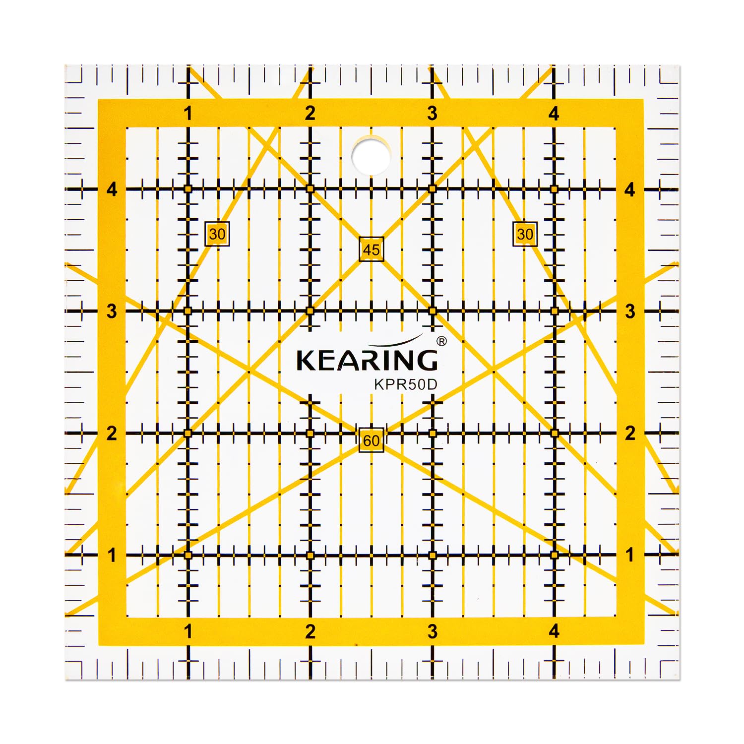 Square Quilting Ruler with Anti-Slip Back – Patchwork & Sewing Ruler in Multiple Sizes