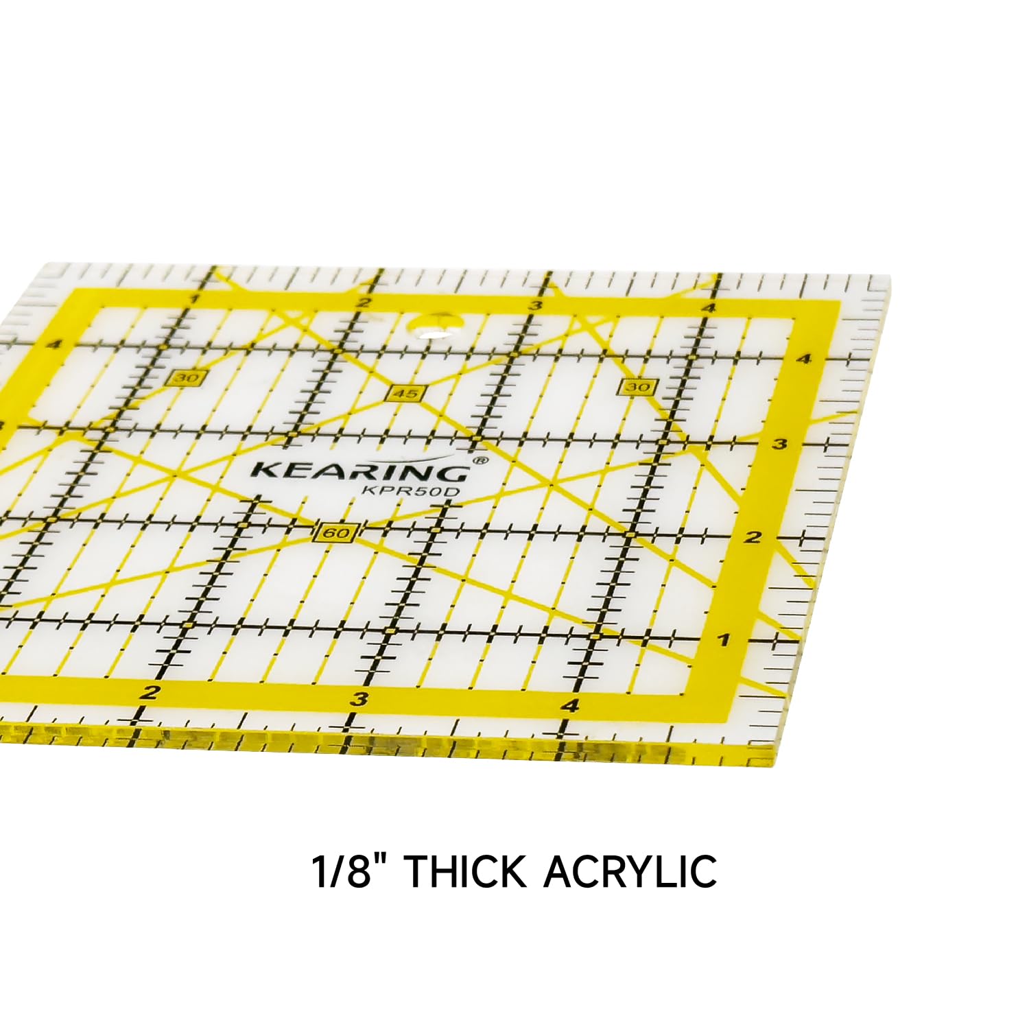 Square Quilting Ruler with Anti-Slip Back – Patchwork & Sewing Ruler in Multiple Sizes
