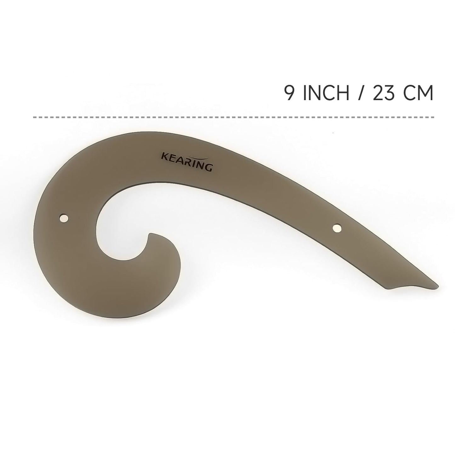 Comma Shaped French Curve Ruler, No Measurements, 9"