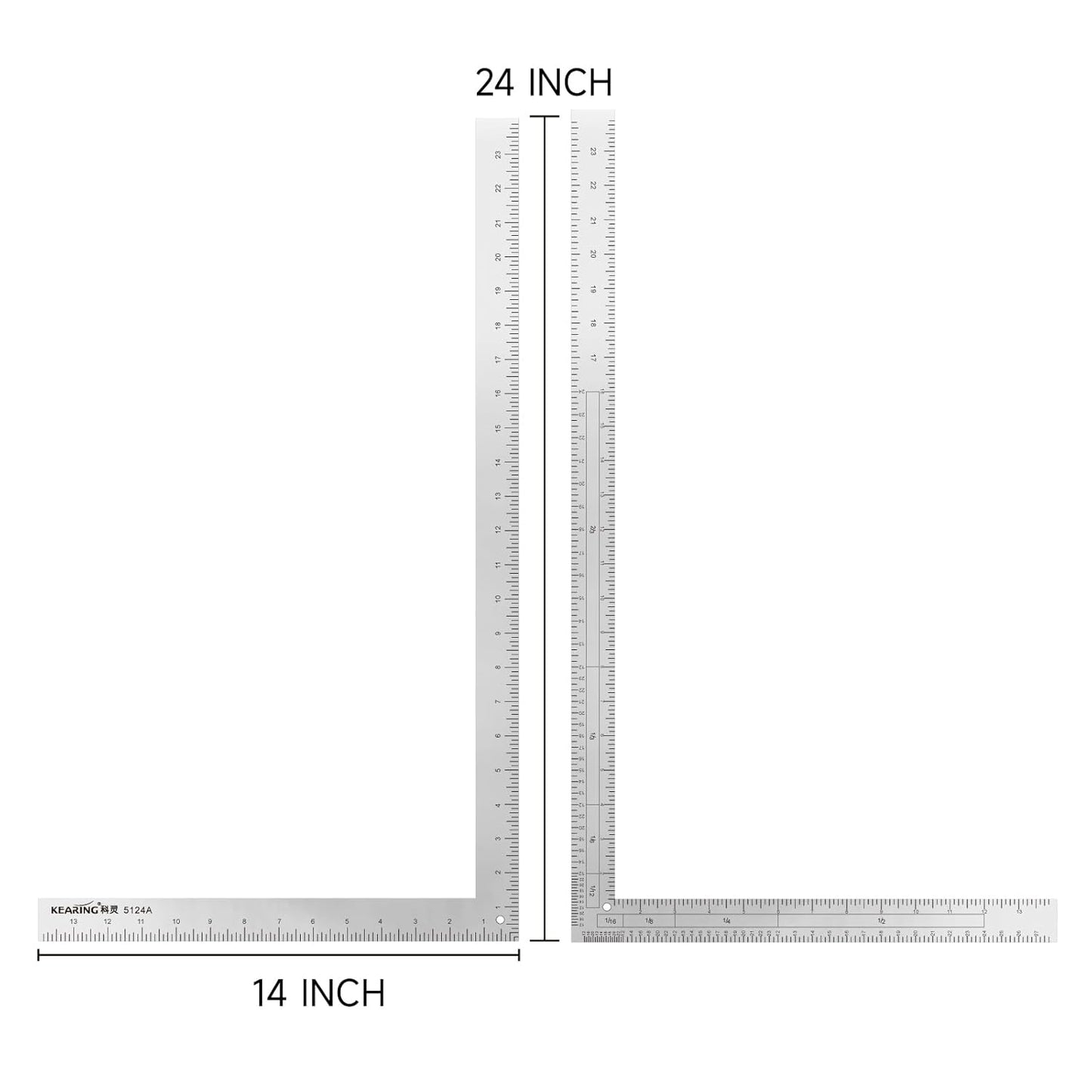 2 Curve Rulers, L-Square and Quilting Ruler 4 Piece Set for Pattern Making