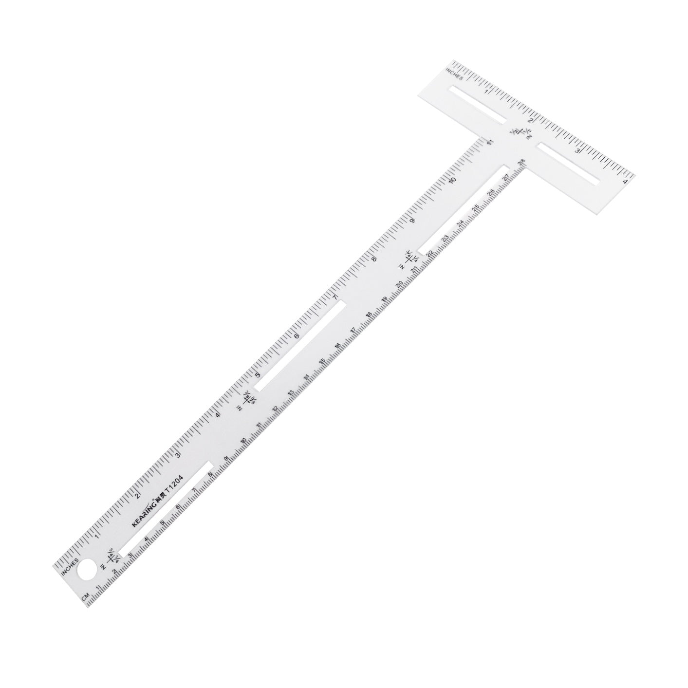 Plastic T-Square Ruler – Drafting & Technical Drawing Tool 1.2mm Thick - 12" with 4” T Head Size