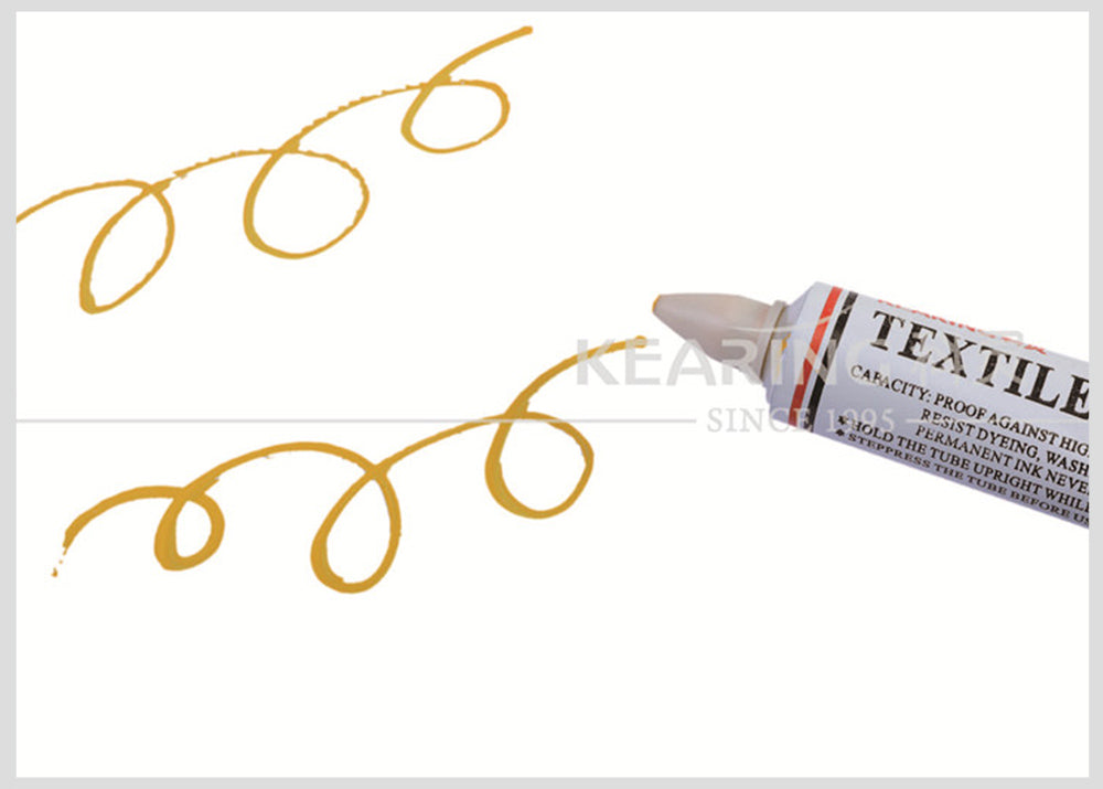 Kearing® Permanent Textile Paint Marker  -  Yellow