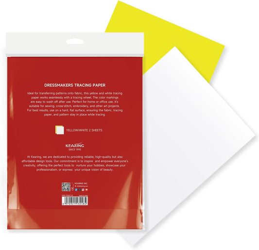 Dressmakers Tracing Paper Yellow and White, Large Sized 32" x 22" (82 x 57cm)
