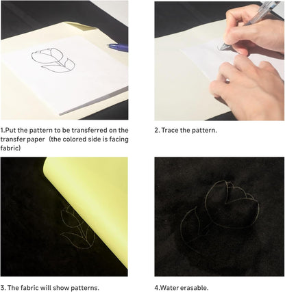 Dressmakers Tracing Paper Yellow and White, Large Sized 32" x 22"