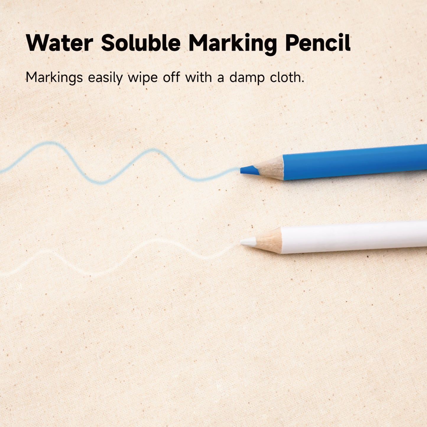 White & Blue Water Soluble Fabric Marking Pencils – 2 Pack