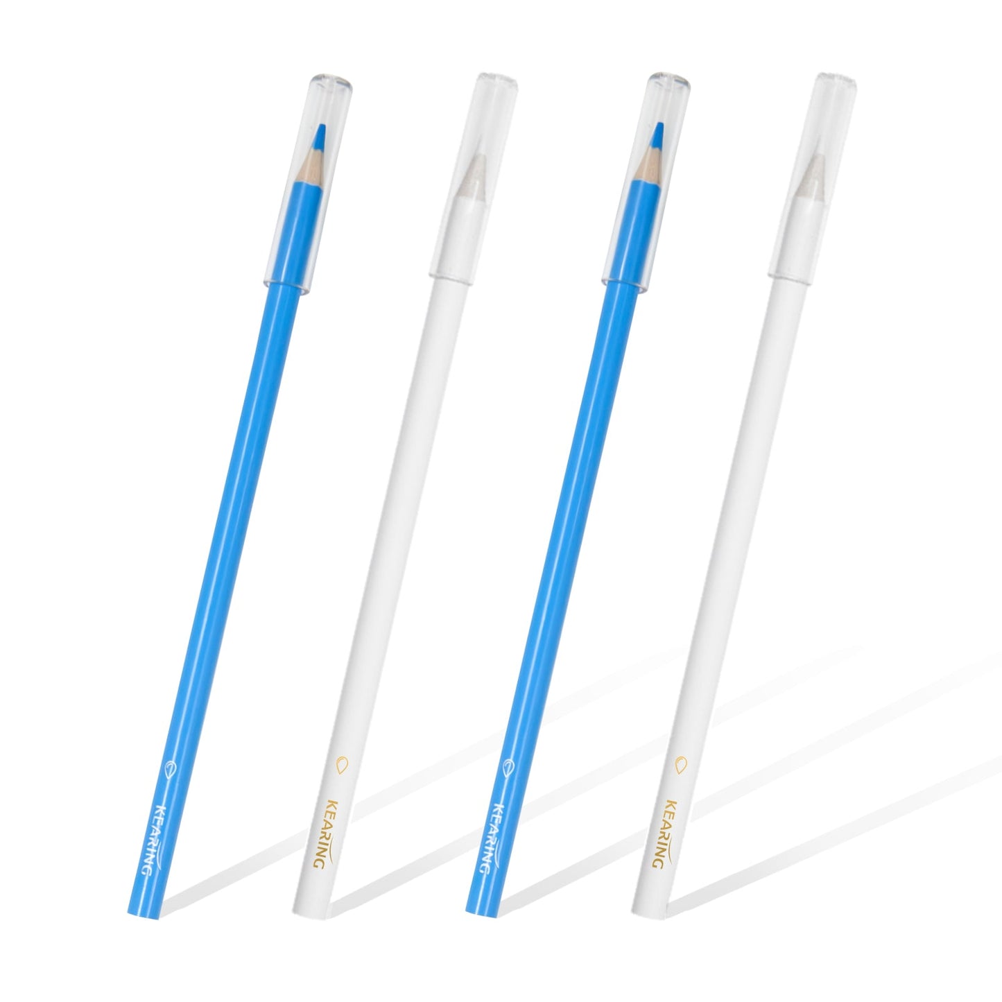 Kearing® CP-BW Tailors Chalk Pencils Combo, White & Blue Sewing Marking Pencils for Quilting & Embroidery