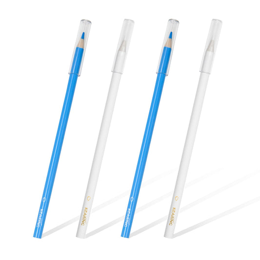 Kearing® CP-BW Tailors Chalk Pencils Combo, White & Blue Sewing Marking Pencils for Quilting & Embroidery