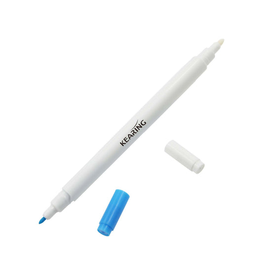 Blue & White Dual Tips Water Erasable Pen 1mm Fiber Tip - 12 Pack