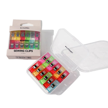 Kearing® CLP12 Sewing Clips for Fabric (12-Pack) – Multi-Color