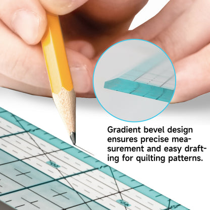 Kearing Quilting Ruler with Metal Edge - 12", 18" or 24"